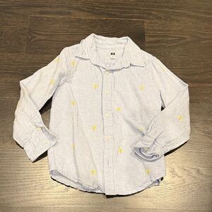 Janie and Jack Light Blue Shirt with Yellow Accents